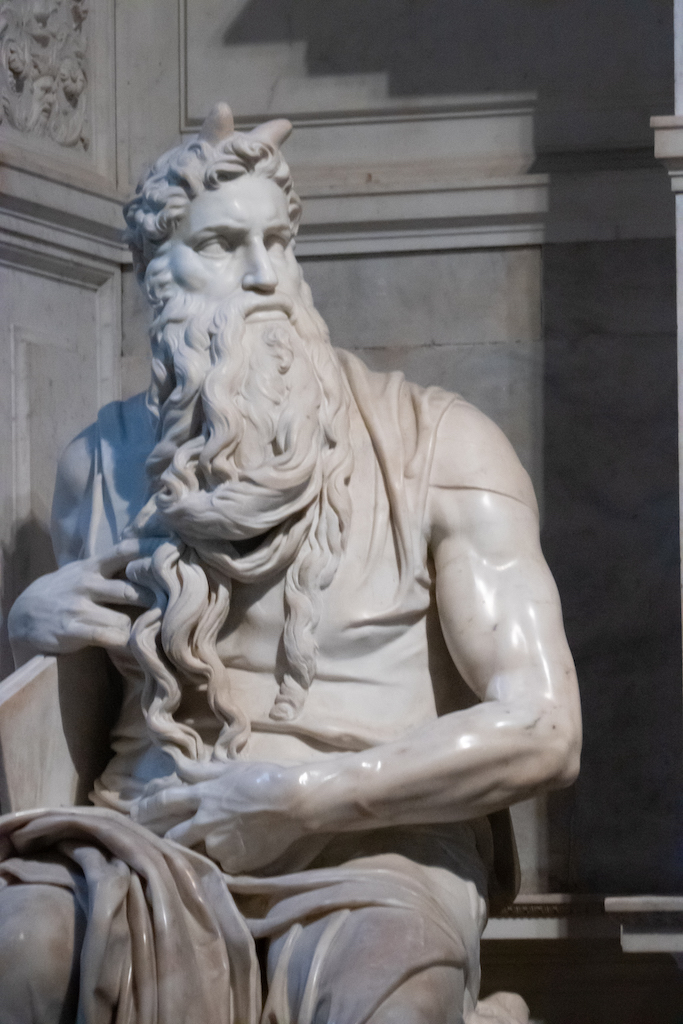 Moses med horn av Michelangelo foto: Björn Olofsson